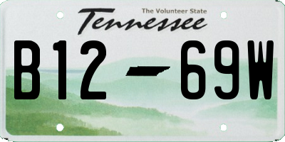 TN license plate B1269W