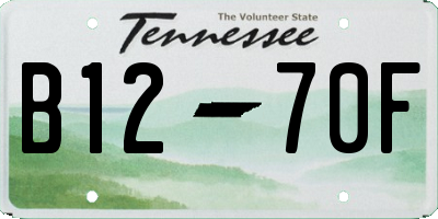 TN license plate B1270F