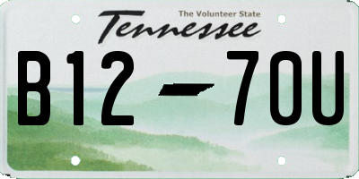 TN license plate B1270U