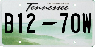 TN license plate B1270W
