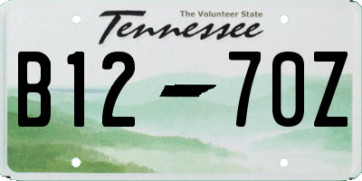 TN license plate B1270Z