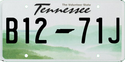 TN license plate B1271J