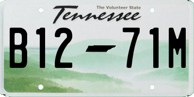 TN license plate B1271M
