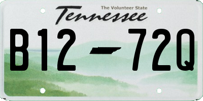 TN license plate B1272Q