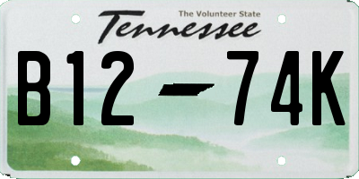 TN license plate B1274K