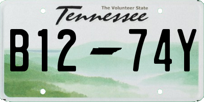 TN license plate B1274Y