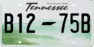 TN license plate B1275B