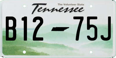 TN license plate B1275J