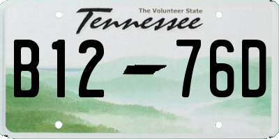 TN license plate B1276D