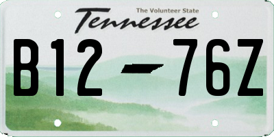 TN license plate B1276Z