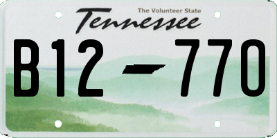 TN license plate B1277O