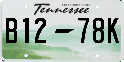 TN license plate B1278K