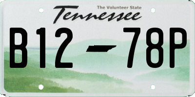 TN license plate B1278P