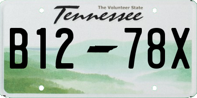 TN license plate B1278X