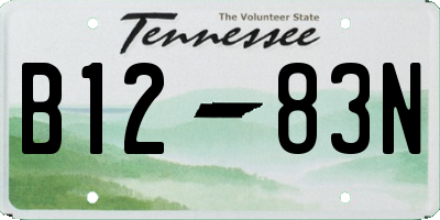TN license plate B1283N