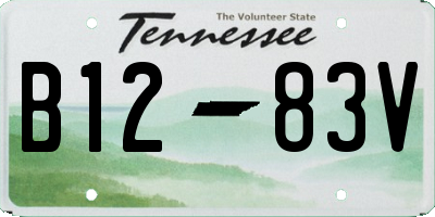 TN license plate B1283V