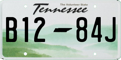 TN license plate B1284J