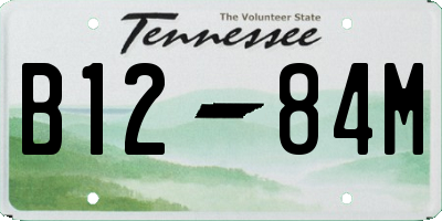 TN license plate B1284M