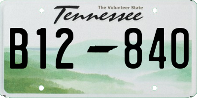 TN license plate B1284O