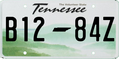 TN license plate B1284Z
