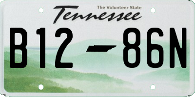 TN license plate B1286N