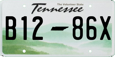 TN license plate B1286X