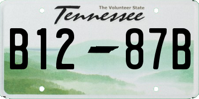 TN license plate B1287B