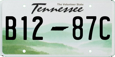 TN license plate B1287C