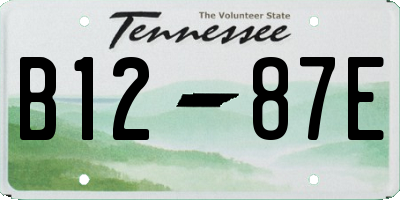 TN license plate B1287E