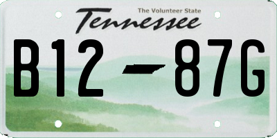 TN license plate B1287G