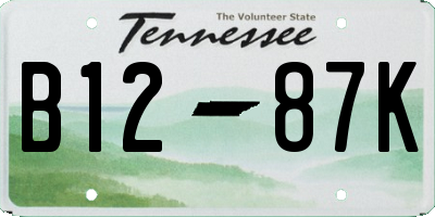 TN license plate B1287K