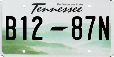 TN license plate B1287N