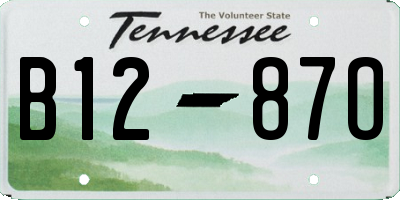 TN license plate B1287O
