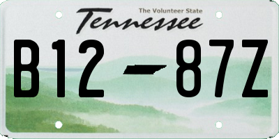 TN license plate B1287Z