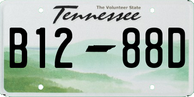 TN license plate B1288D