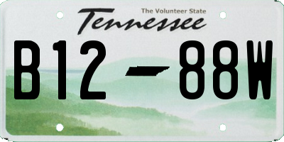 TN license plate B1288W