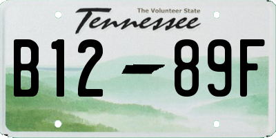 TN license plate B1289F