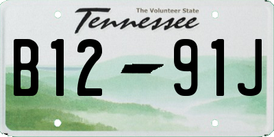 TN license plate B1291J