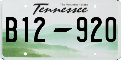 TN license plate B1292O