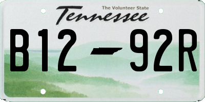 TN license plate B1292R