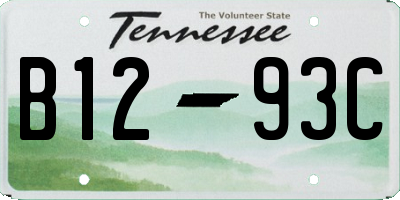 TN license plate B1293C