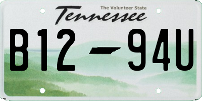 TN license plate B1294U