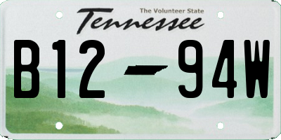 TN license plate B1294W