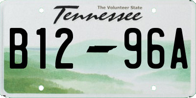 TN license plate B1296A