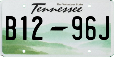 TN license plate B1296J