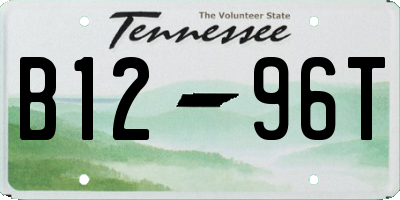 TN license plate B1296T