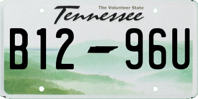 TN license plate B1296U