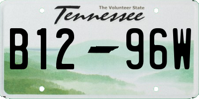 TN license plate B1296W