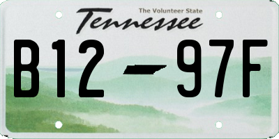 TN license plate B1297F