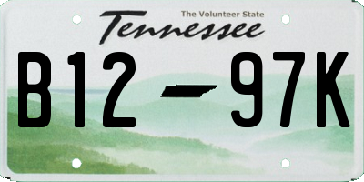 TN license plate B1297K